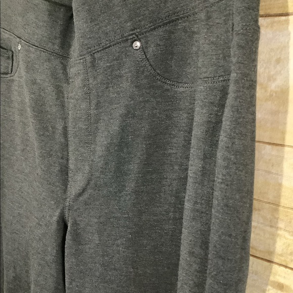 Seven7 Pull On leggings Ponte Heather Charcoal gray(not black - Picture 2 of 8